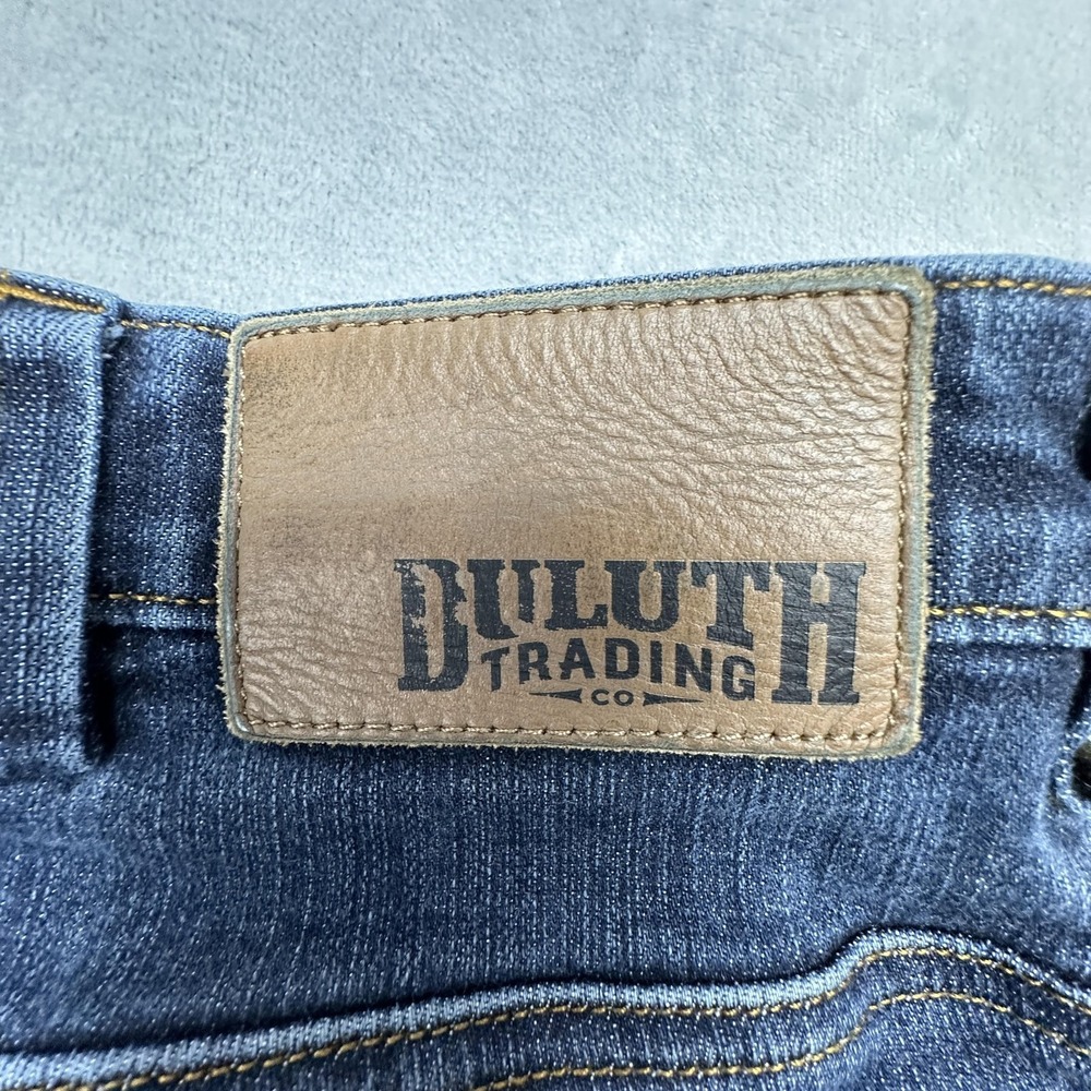 Duluth Trading Co Ballroom Double Flex Jeans Mens 40x32 Blue Slim Stretch Denim - Picture 7 of 11